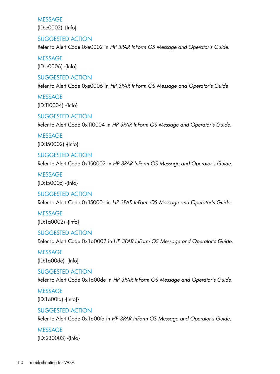 HP 3PAR Application Software Suite for VMware User Manual | Page 110 / 126