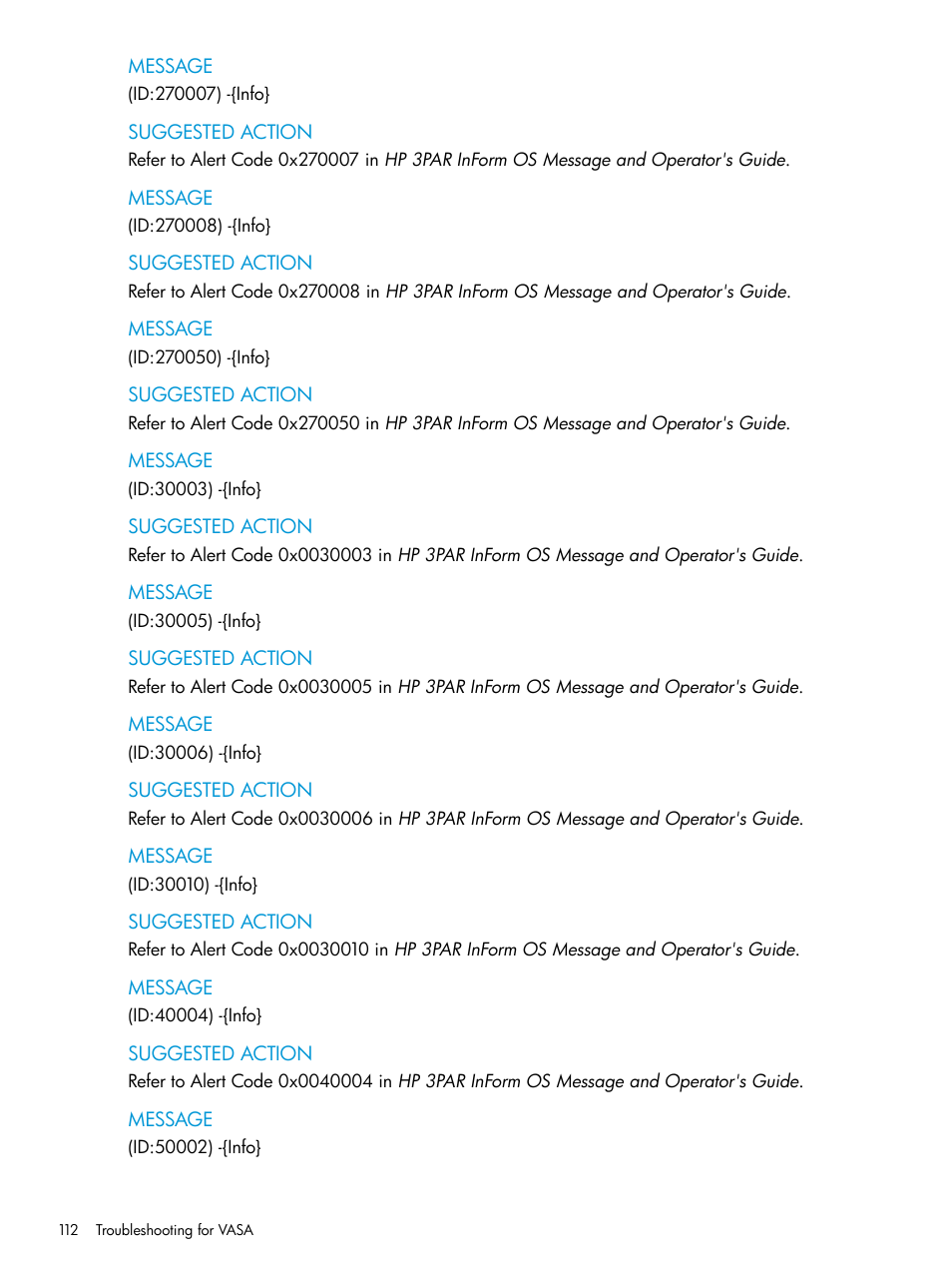HP 3PAR Application Software Suite for VMware User Manual | Page 112 / 126