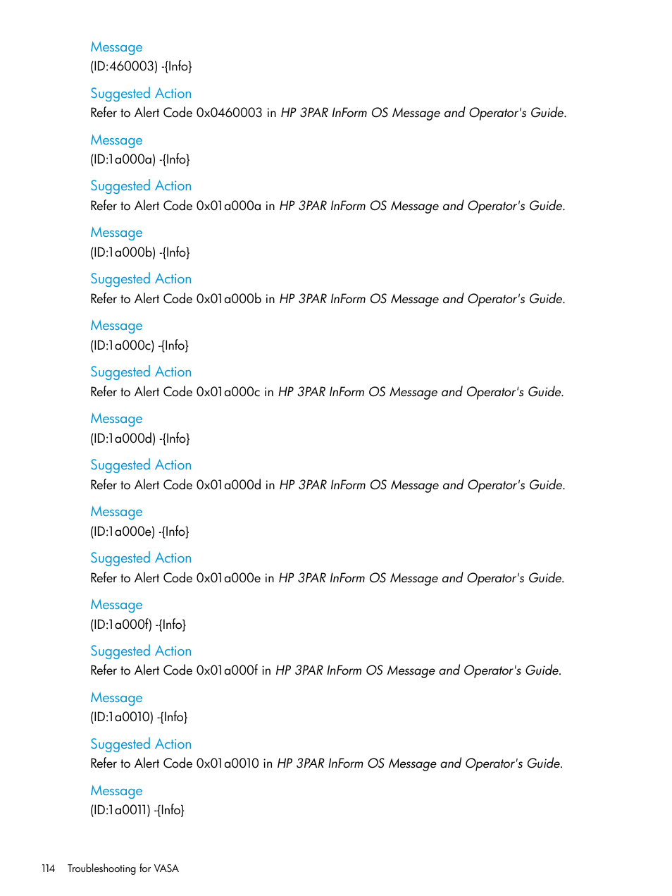 HP 3PAR Application Software Suite for VMware User Manual | Page 114 / 126