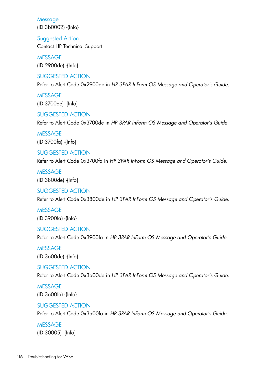 HP 3PAR Application Software Suite for VMware User Manual | Page 116 / 126