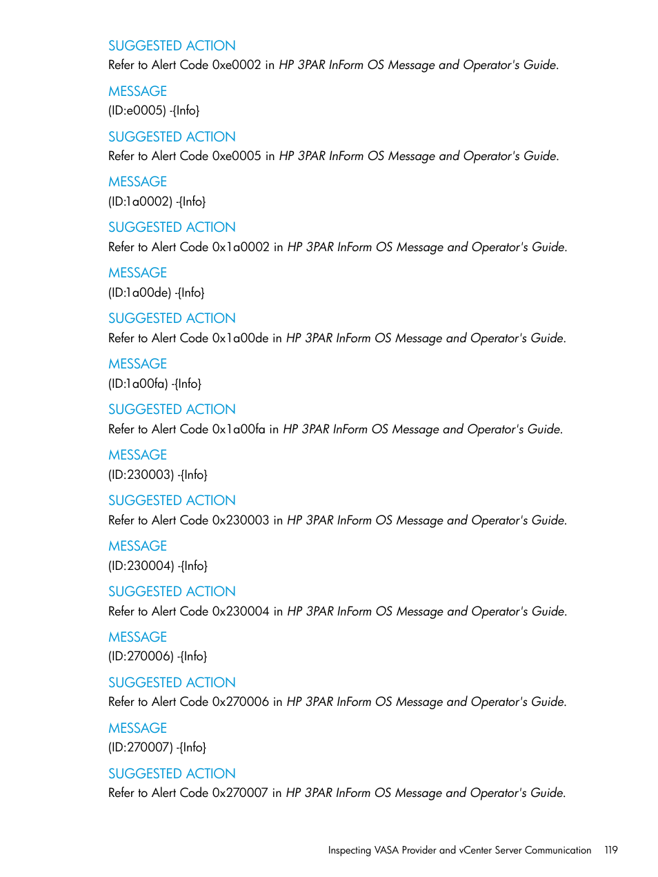 HP 3PAR Application Software Suite for VMware User Manual | Page 119 / 126