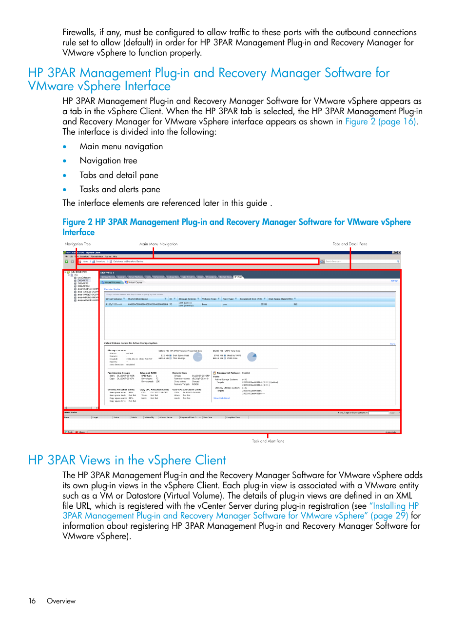 Hp 3par views in the vsphere client | HP 3PAR Application Software Suite for VMware User Manual | Page 16 / 126