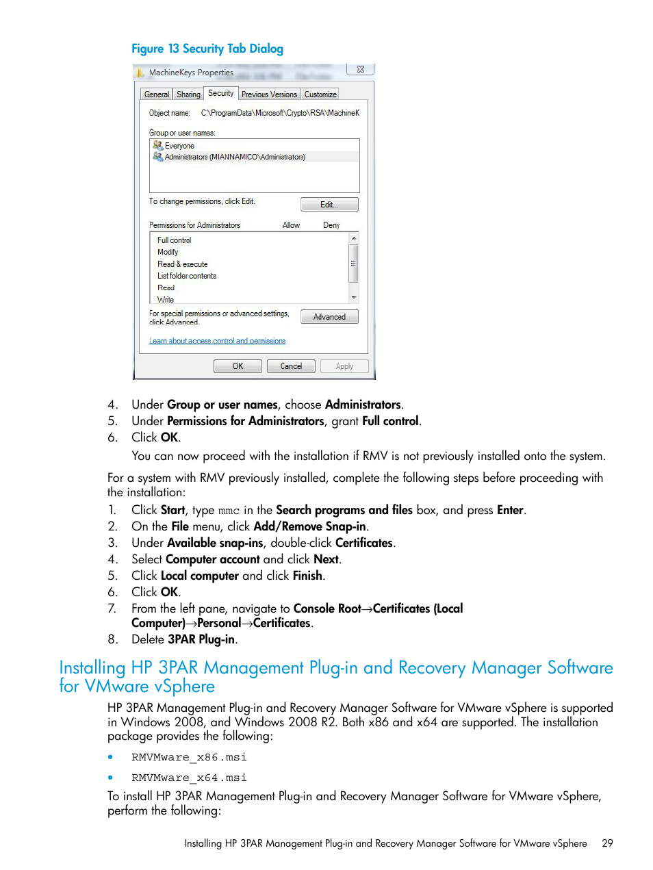 HP 3PAR Application Software Suite for VMware User Manual | Page 29 / 126