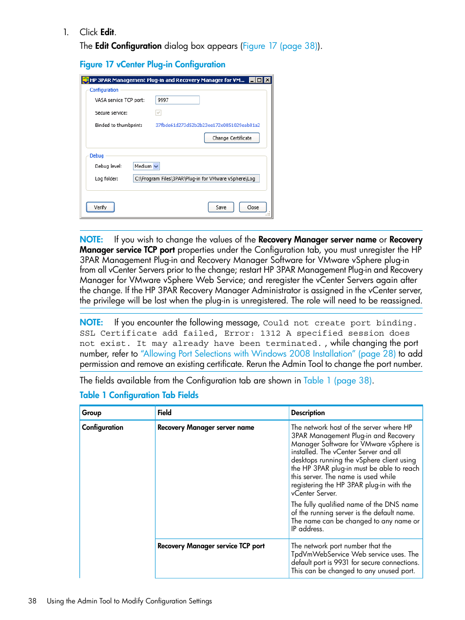 HP 3PAR Application Software Suite for VMware User Manual | Page 38 / 126