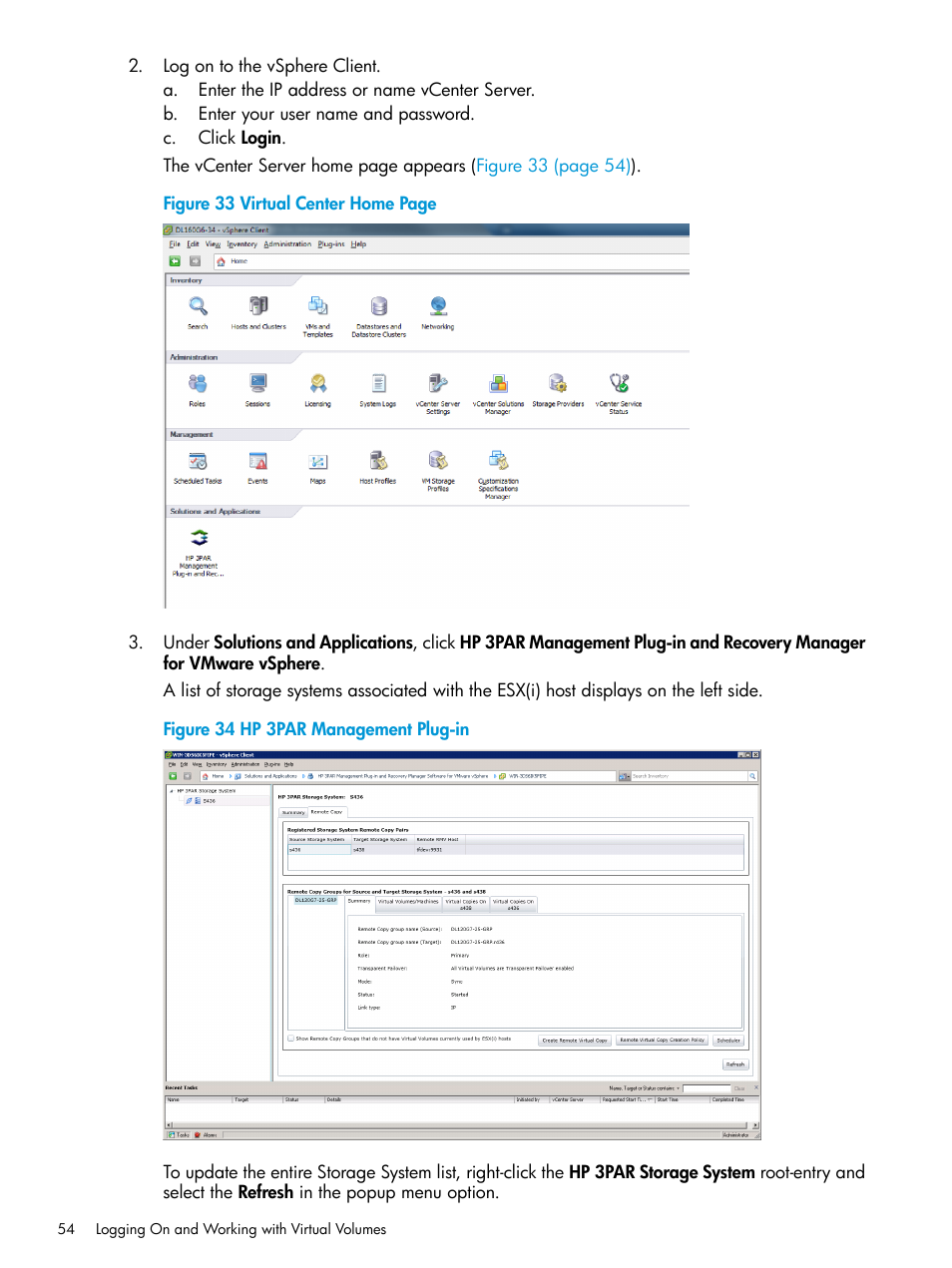 HP 3PAR Application Software Suite for VMware User Manual | Page 54 / 126