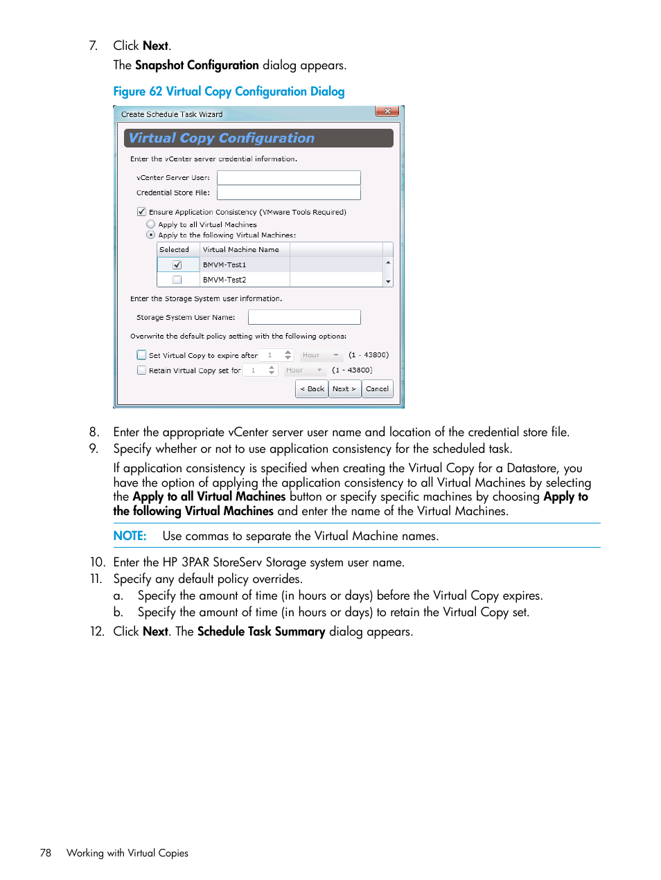 HP 3PAR Application Software Suite for VMware User Manual | Page 78 / 126