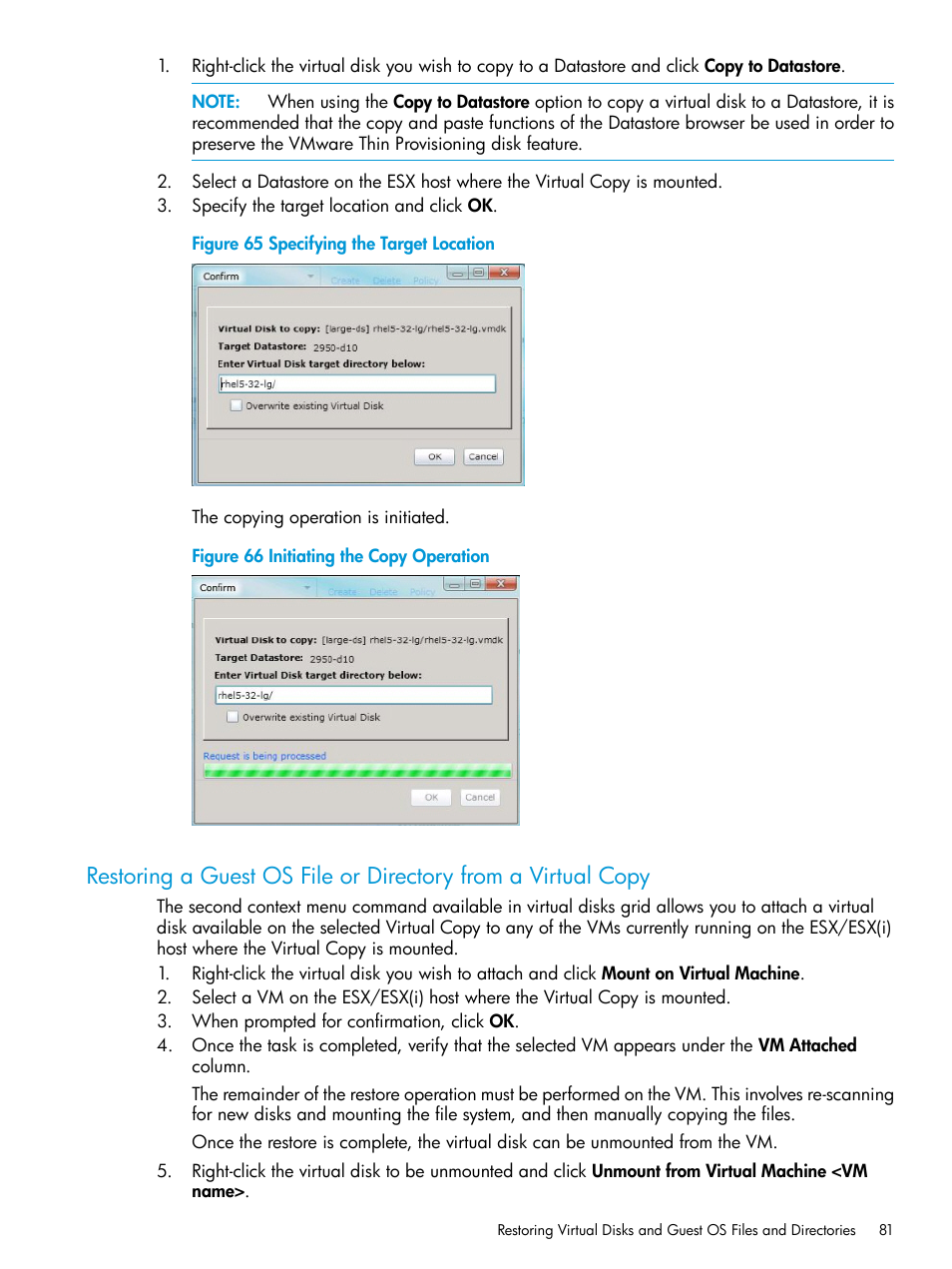 HP 3PAR Application Software Suite for VMware User Manual | Page 81 / 126
