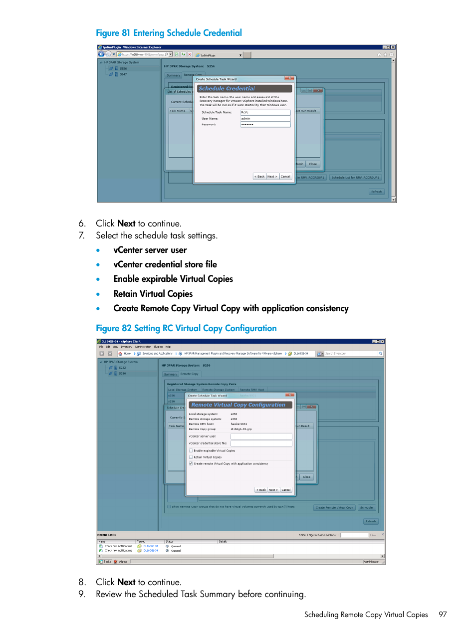 HP 3PAR Application Software Suite for VMware User Manual | Page 97 / 126