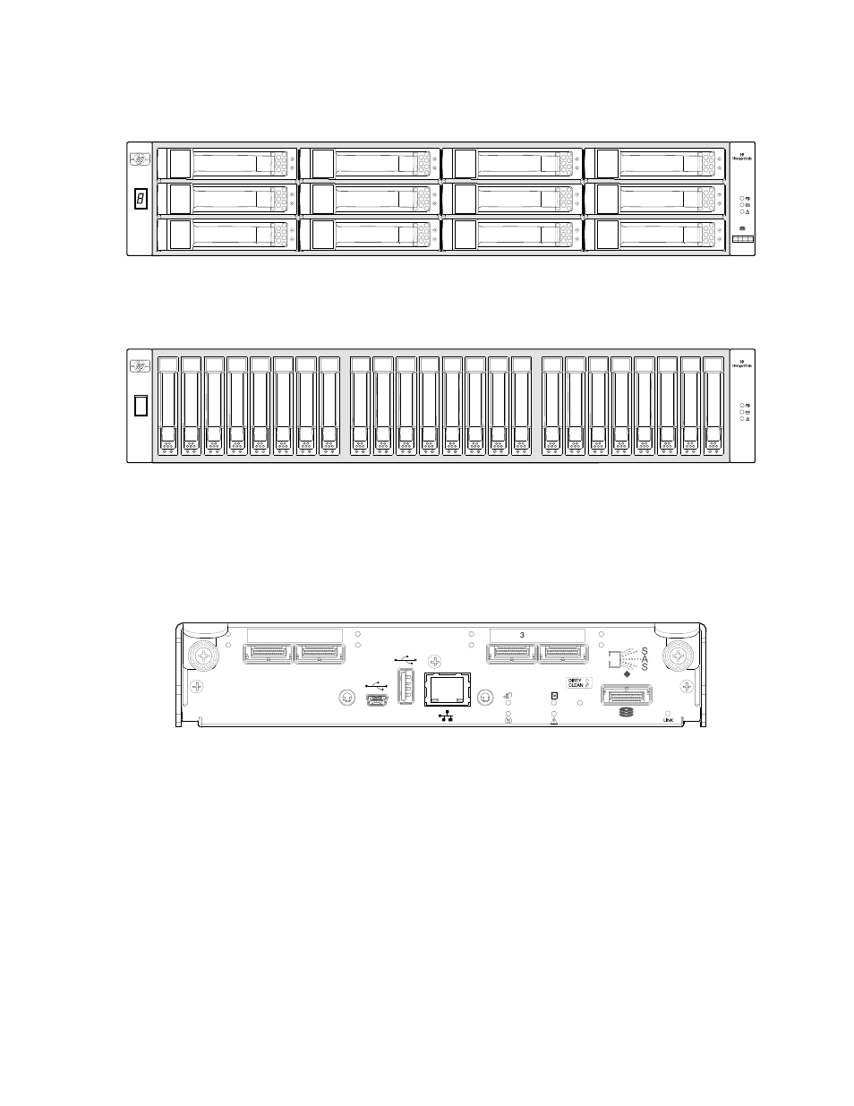 Disk drive bay numbers, Rear panel view - controller module, Rear panel view — controller module | HP P2000 G3 MSA Array Systems User Manual | Page 18 / 76