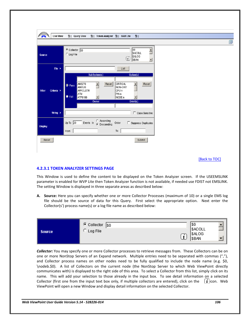 Token analyzer | HP Integrity NonStop J-Series User Manual | Page 106 / 192