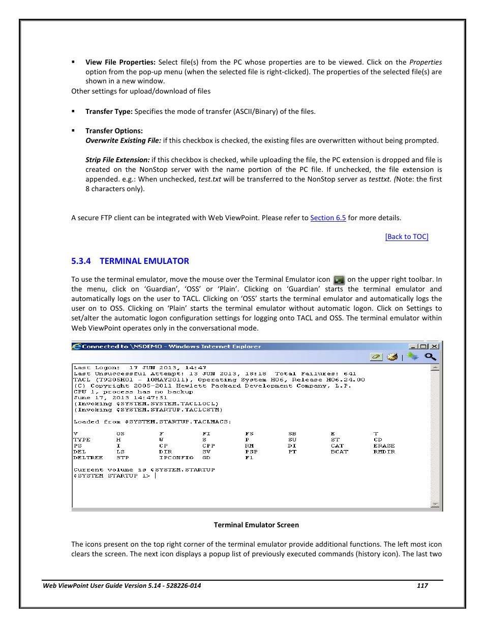 4 terminal emulator, Terminal emulator | HP Integrity NonStop J-Series User Manual | Page 117 / 192