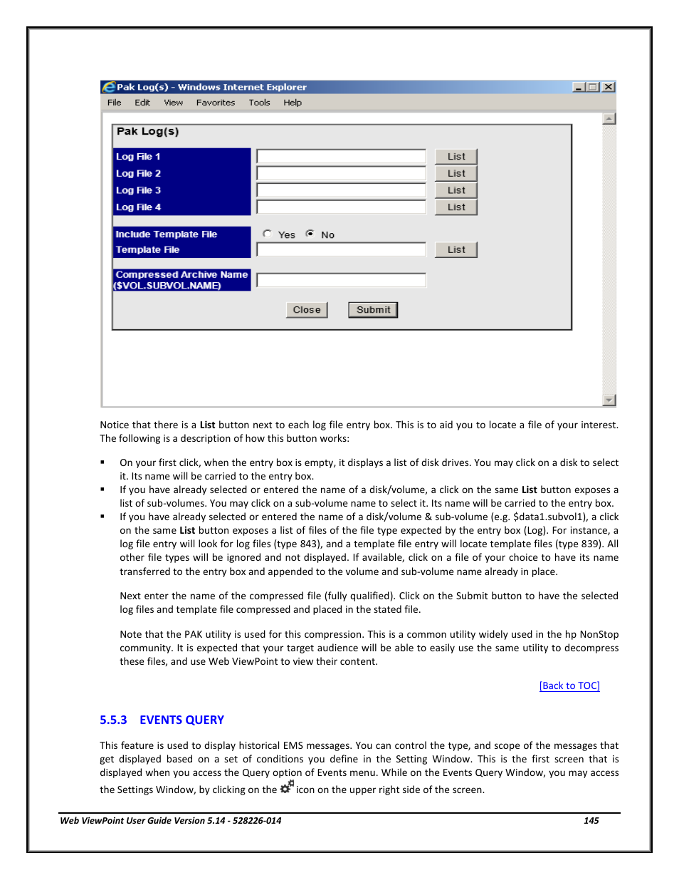 3 events query, Events query | HP Integrity NonStop J-Series User Manual | Page 145 / 192