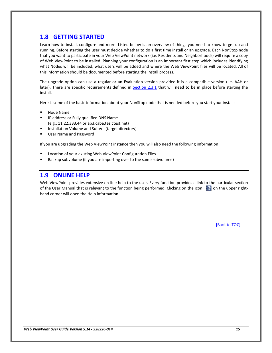 Getting started, Online help, 8 getting started | 9 online help | HP Integrity NonStop J-Series User Manual | Page 15 / 192
