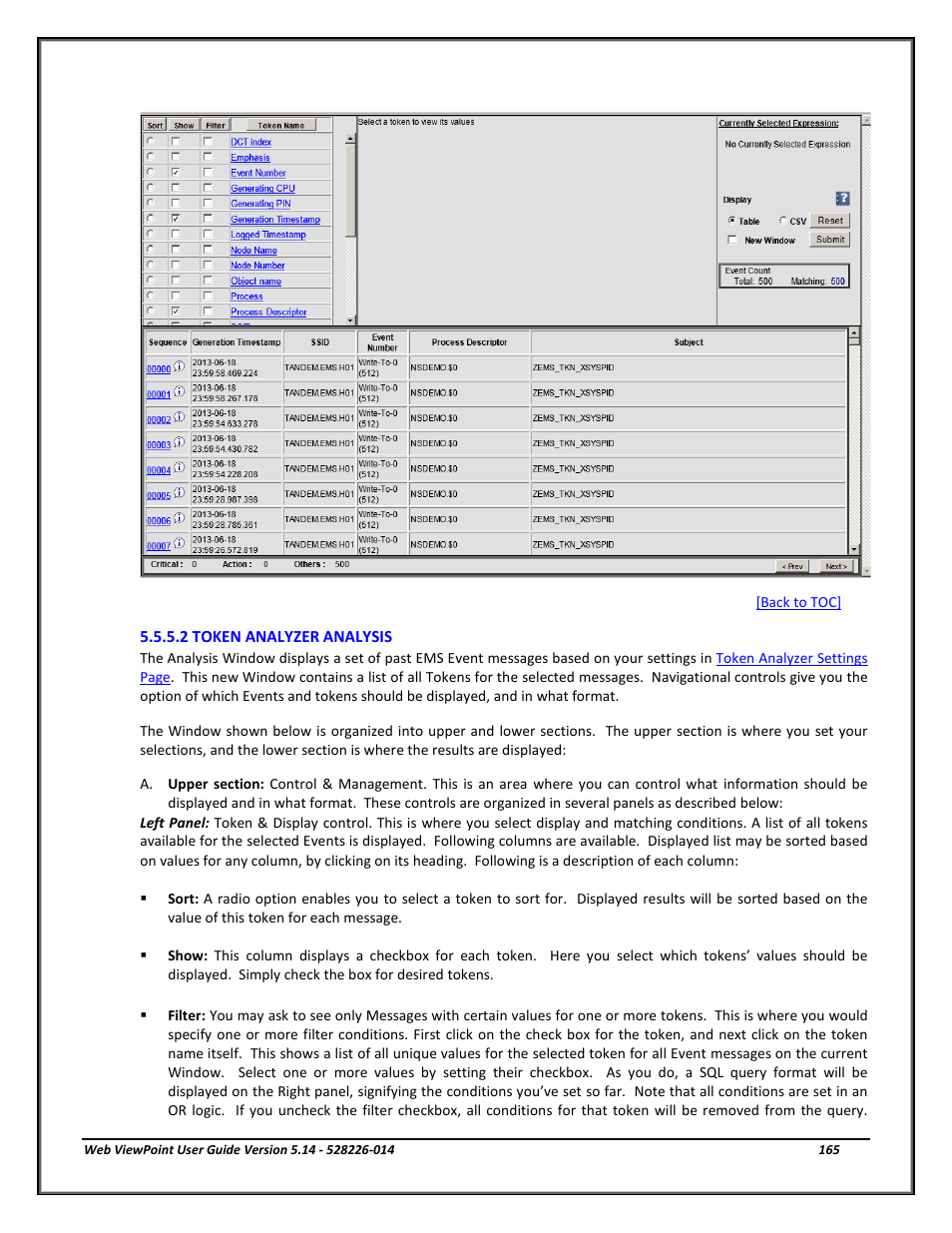 2 token analyzer analysis, Token analyzer analysis, Token analyzer | Analysis | HP Integrity NonStop J-Series User Manual | Page 165 / 192