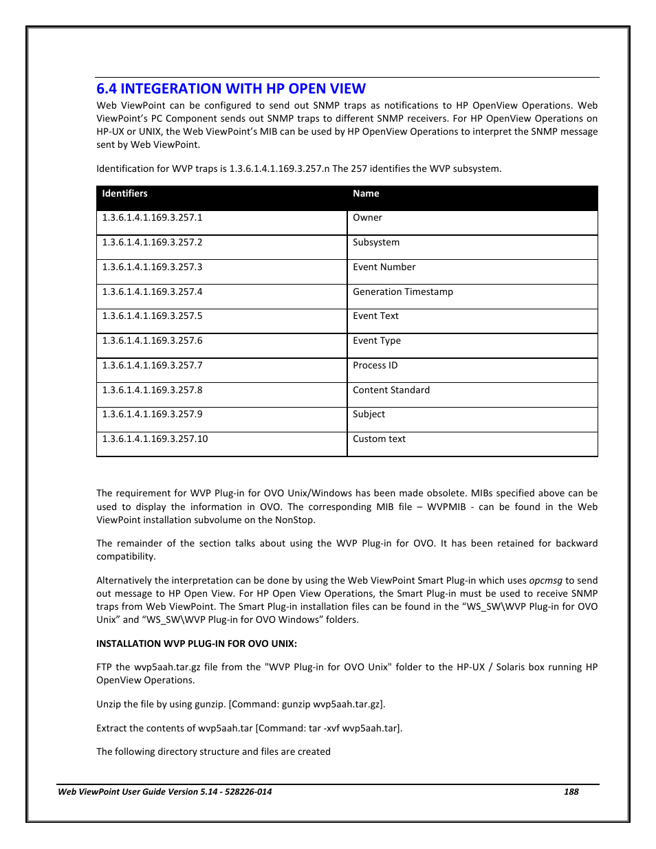 4 integeration with hp open view, Integration with hp open view | HP Integrity NonStop J-Series User Manual | Page 188 / 192