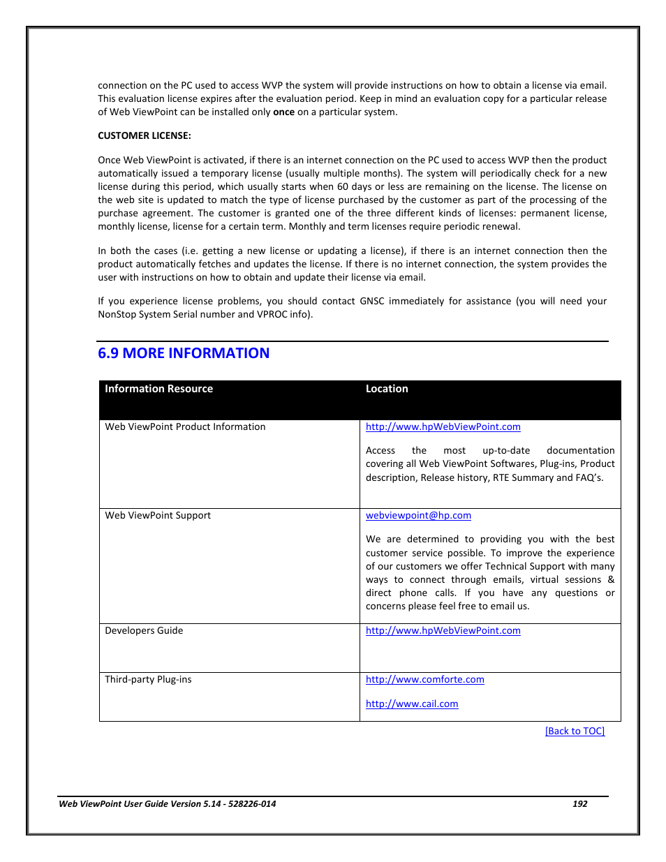 9 more information, More information | HP Integrity NonStop J-Series User Manual | Page 192 / 192