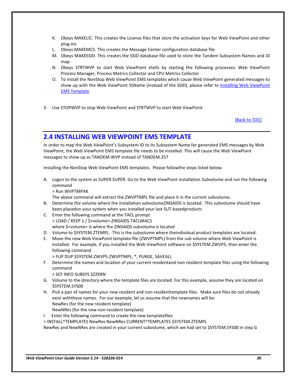 4 installing web viewpoint ems template, Installing web viewpoint ems template | HP Integrity NonStop J-Series User Manual | Page 30 / 192