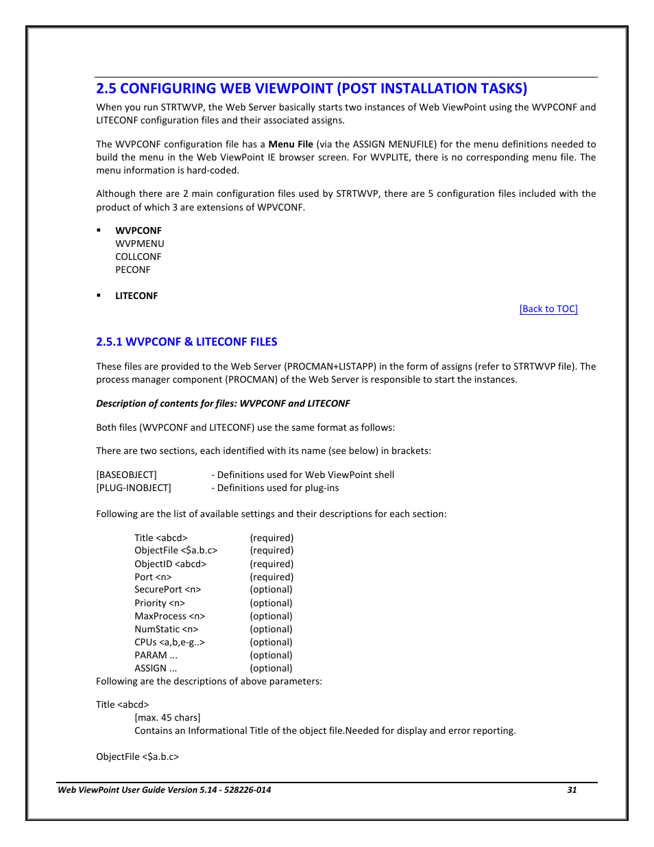 1 wvpconf & liteconf files, Configuring web viewpoint, Wvpconf & liteconf files | HP Integrity NonStop J-Series User Manual | Page 31 / 192