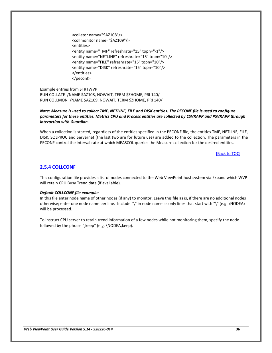 4 collconf, Collconf | HP Integrity NonStop J-Series User Manual | Page 36 / 192