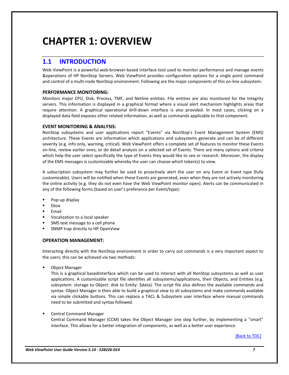 Chapter 1: overview, Introduction, Overview | 1 introduction | HP Integrity NonStop J-Series User Manual | Page 7 / 192