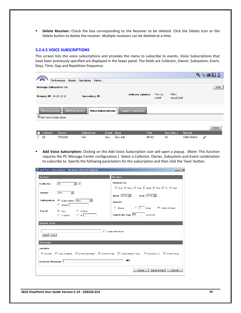 5 voice subscriptions, Voice subscriptions | HP Integrity NonStop J-Series User Manual | Page 74 / 192