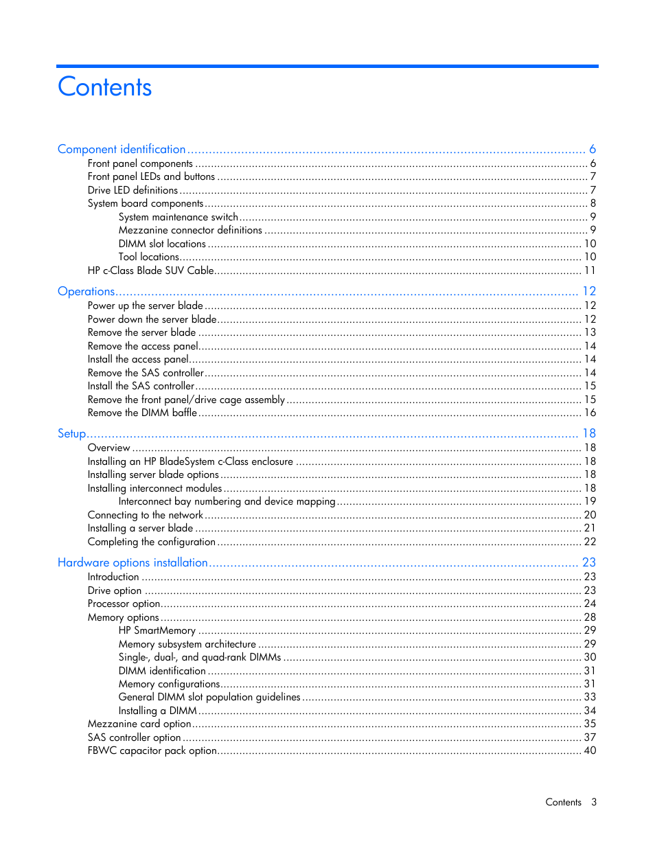 HP ProLiant BL420c Gen8 Server Blade User Manual | Page 3 / 88
