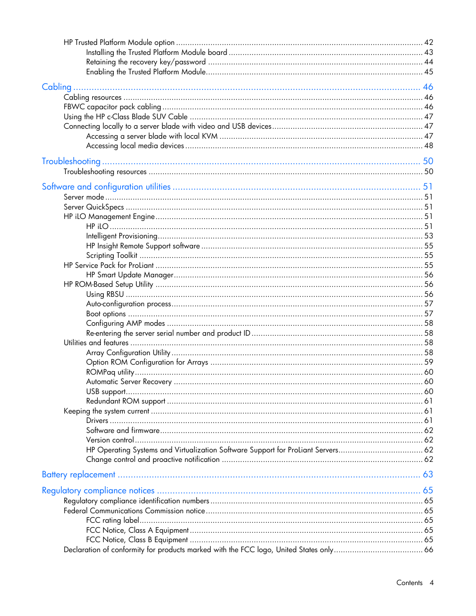 HP ProLiant BL420c Gen8 Server Blade User Manual | Page 4 / 88