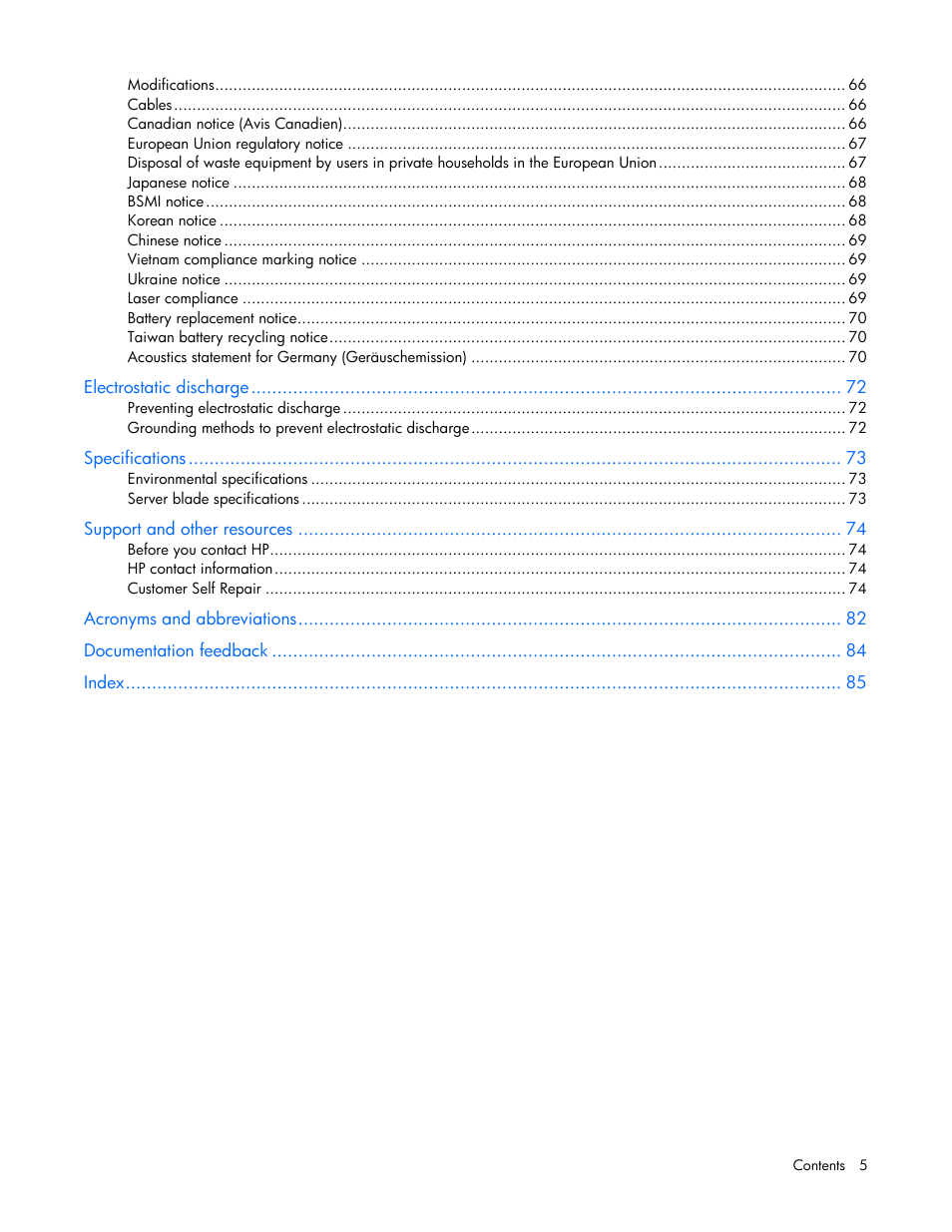 HP ProLiant BL420c Gen8 Server Blade User Manual | Page 5 / 88