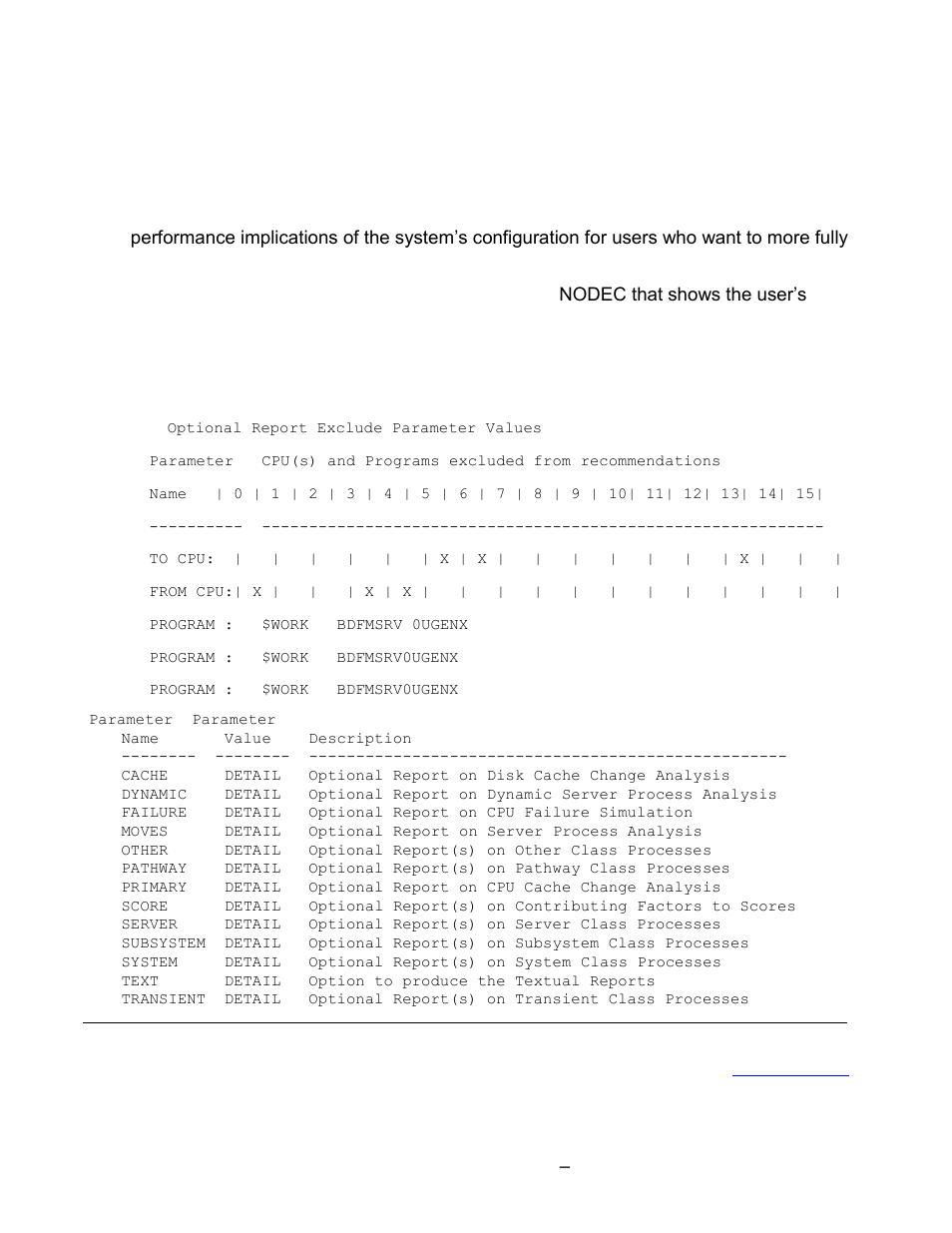 Interpreting the optional report | HP Integrity NonStop J-Series User Manual | Page 108 / 131