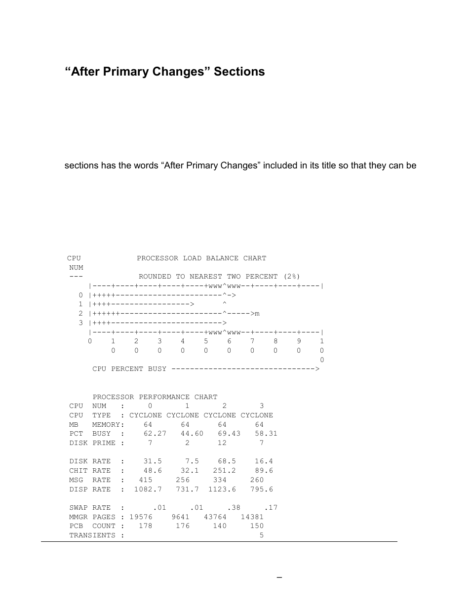 After primary changes” sections, Primary changes | HP Integrity NonStop J-Series User Manual | Page 96 / 131