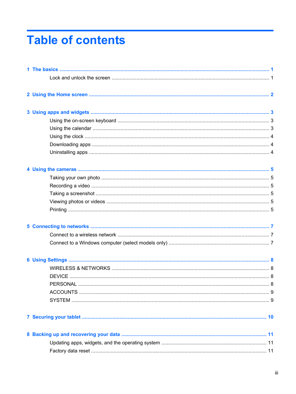 HP 8 1401ee Tablet User Manual | Page 3 / 17