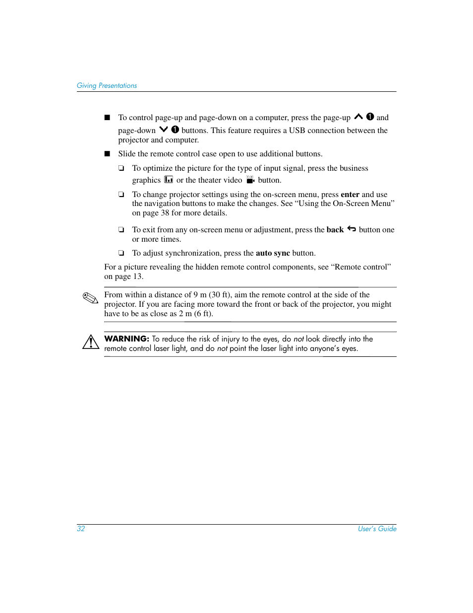 HP mp3130 Digital Projector User Manual | Page 32 / 84