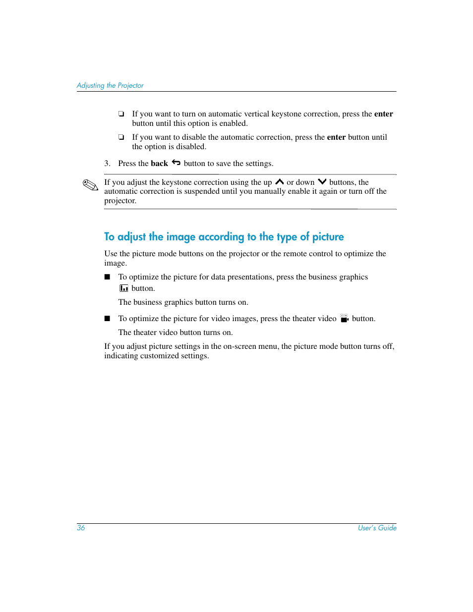 HP mp3130 Digital Projector User Manual | Page 36 / 84