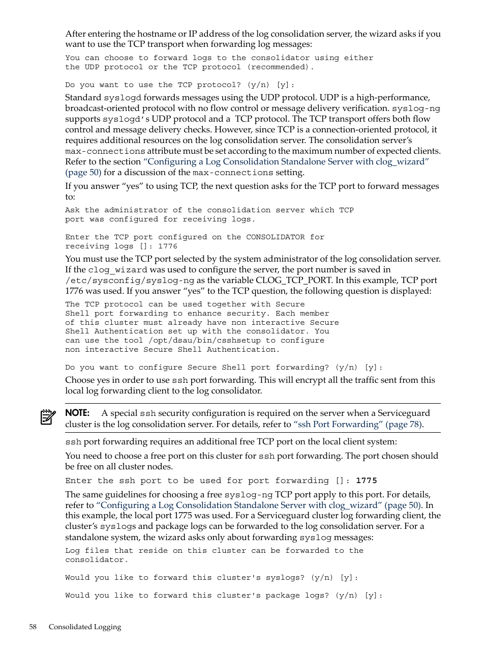 HP Linux Server Management Software User Manual | Page 58 / 98