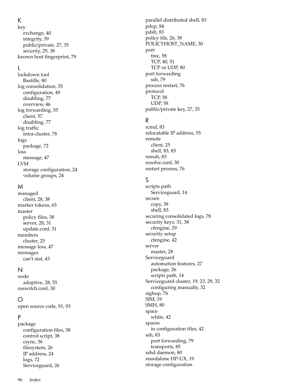 HP Linux Server Management Software User Manual | Page 96 / 98