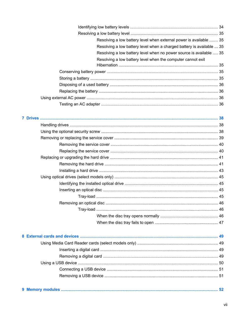 HP ProBook 450 G1 Notebook PC User Manual | Page 7 / 95