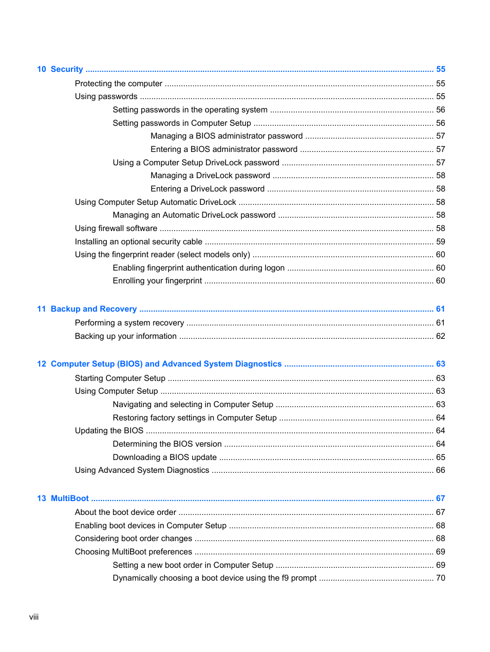 HP ProBook 450 G1 Notebook PC User Manual | Page 8 / 95