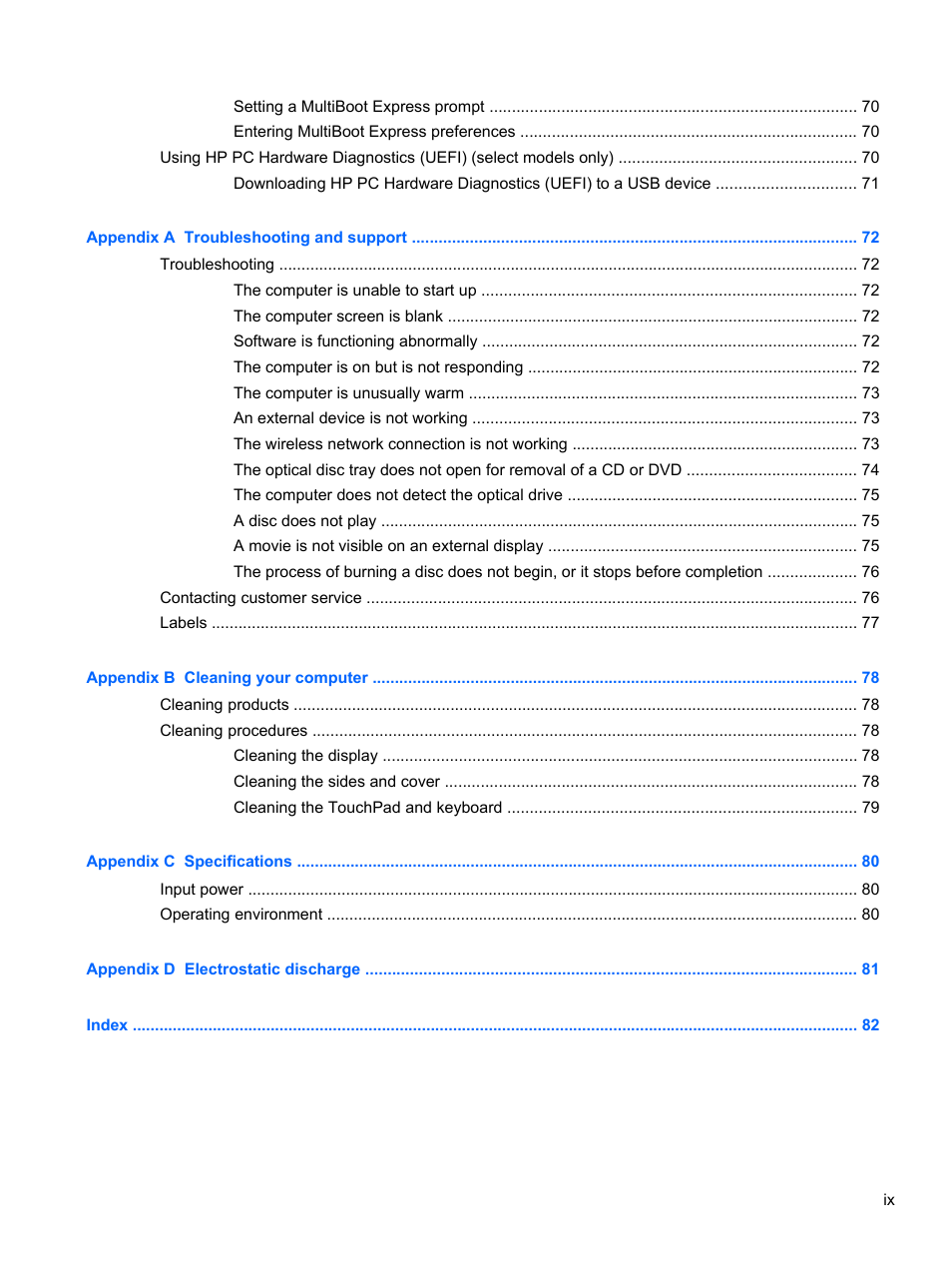 HP ProBook 450 G1 Notebook PC User Manual | Page 9 / 95