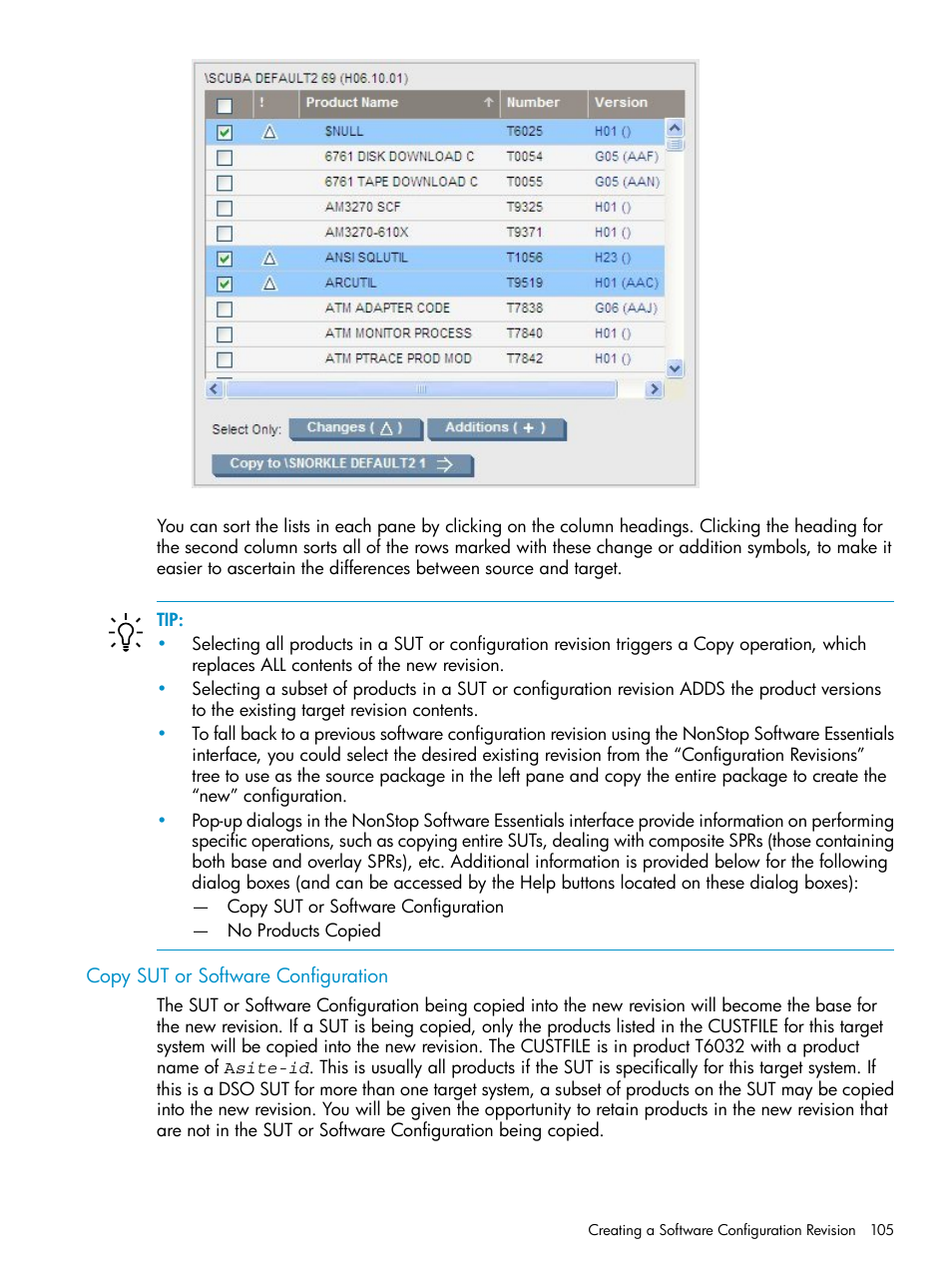 Copy sut or software configuration | HP Integrity NonStop H-Series User Manual | Page 105 / 252