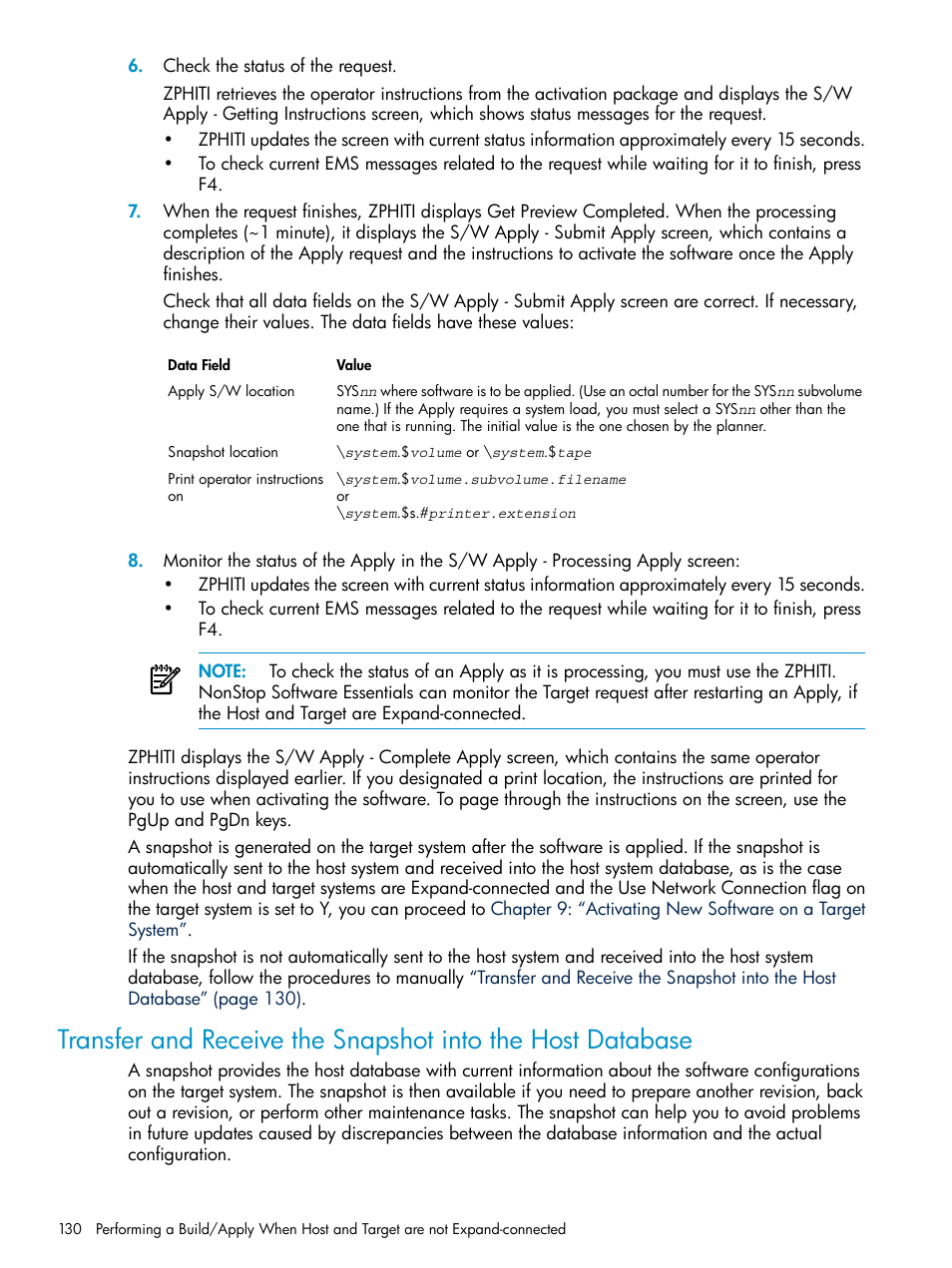 HP Integrity NonStop H-Series User Manual | Page 130 / 252
