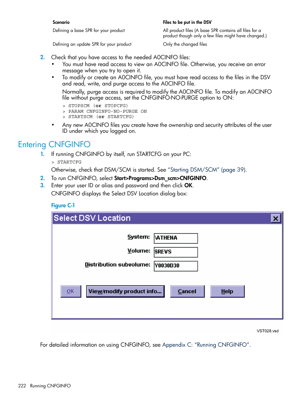 Entering cnfginfo | HP Integrity NonStop H-Series User Manual | Page 222 / 252