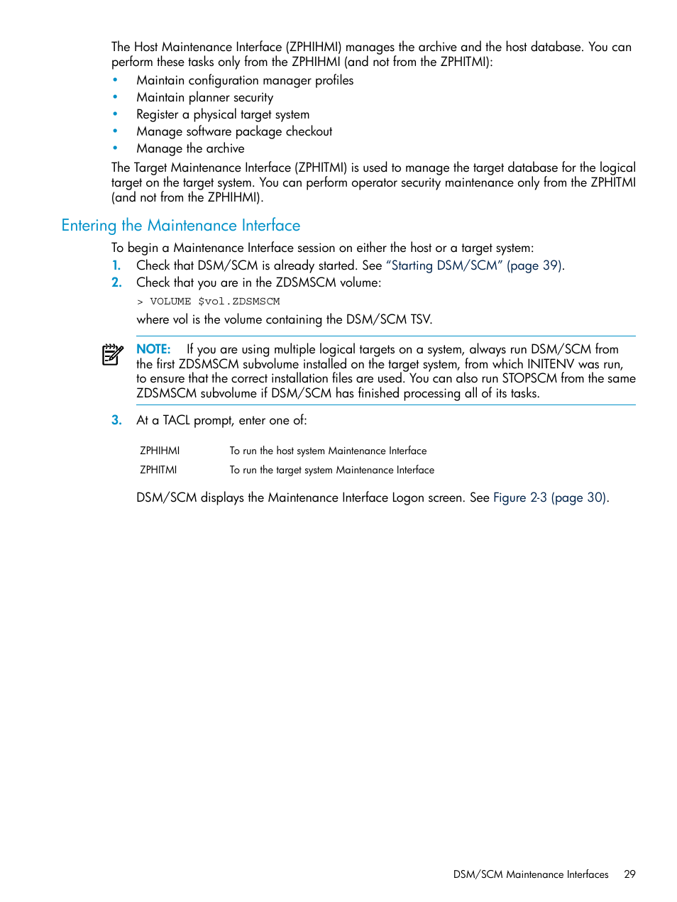 Entering the maintenance interface | HP Integrity NonStop H-Series User Manual | Page 29 / 252