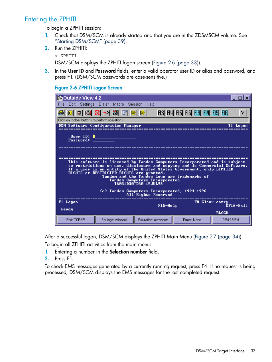 Entering the zphiti | HP Integrity NonStop H-Series User Manual | Page 33 / 252
