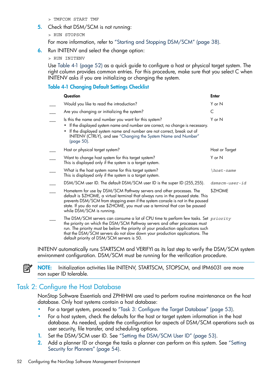 Task 2: configure the host database | HP Integrity NonStop H-Series User Manual | Page 52 / 252