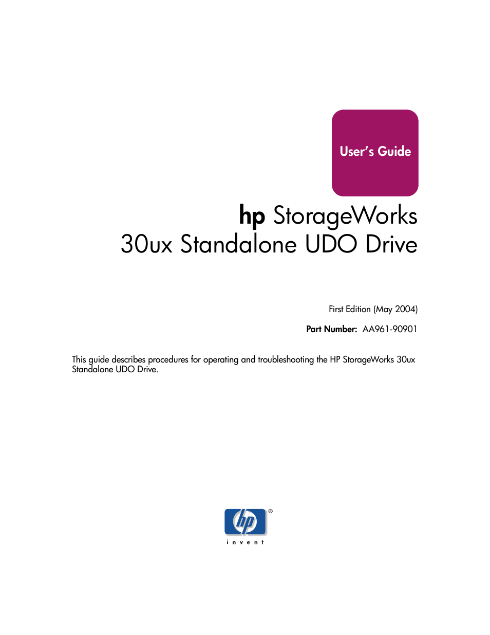 HP StorageWorks Ultra Density Optical Storage User Manual | 48 pages