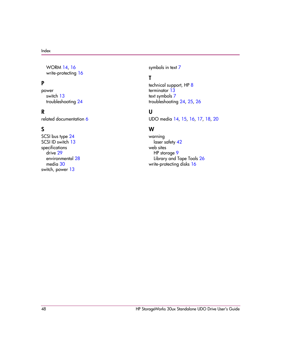 HP StorageWorks Ultra Density Optical Storage User Manual | Page 48 / 48