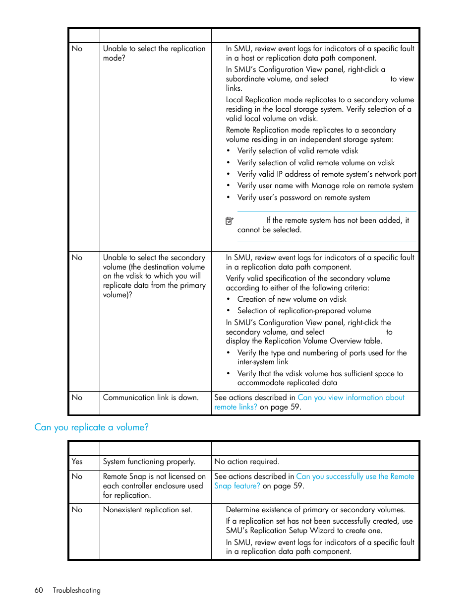 Can you replicate a volume | HP P2000 G3 MSA Array Systems User Manual | Page 60 / 84