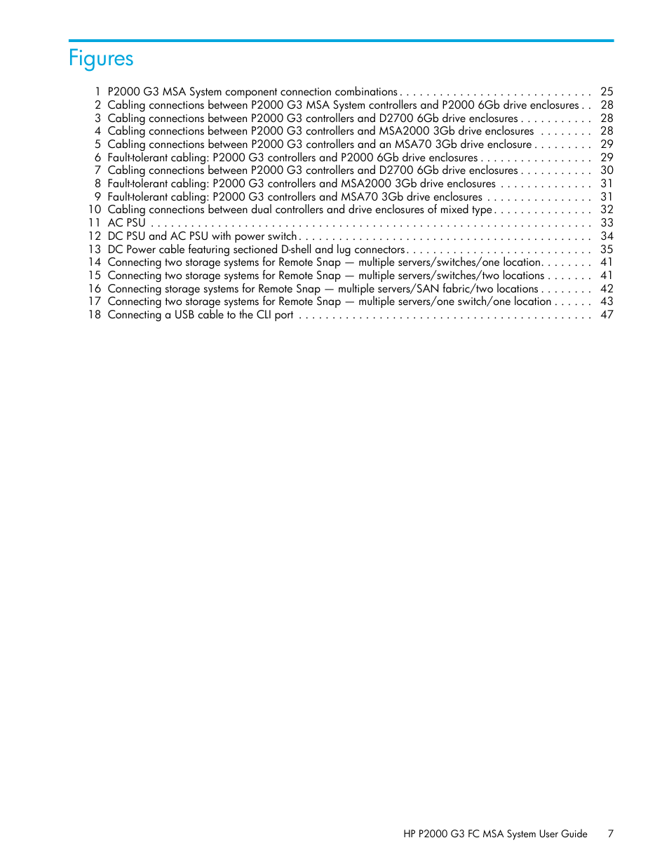 Figures | HP P2000 G3 MSA Array Systems User Manual | Page 7 / 84