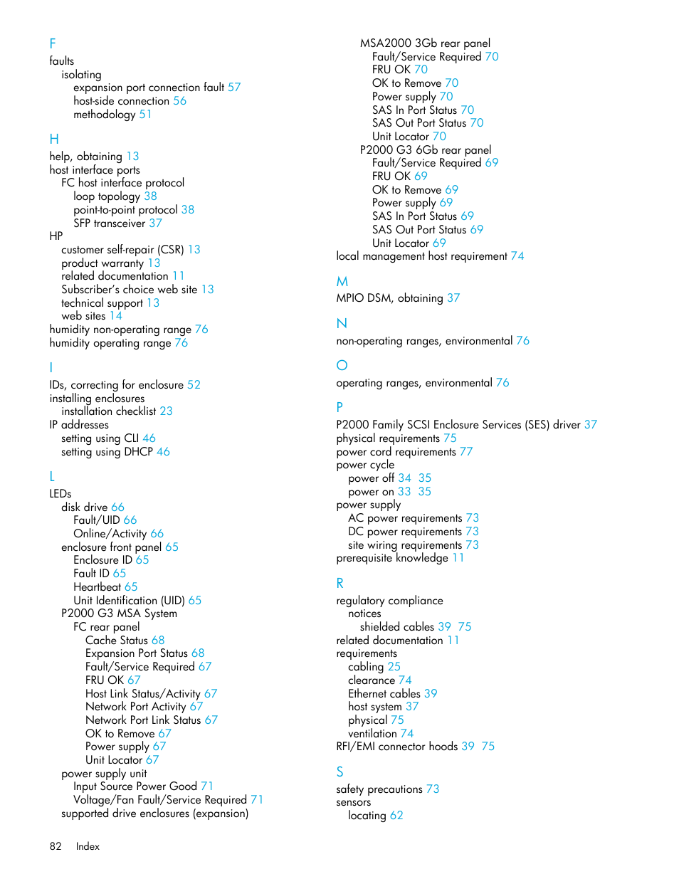 HP P2000 G3 MSA Array Systems User Manual | Page 82 / 84