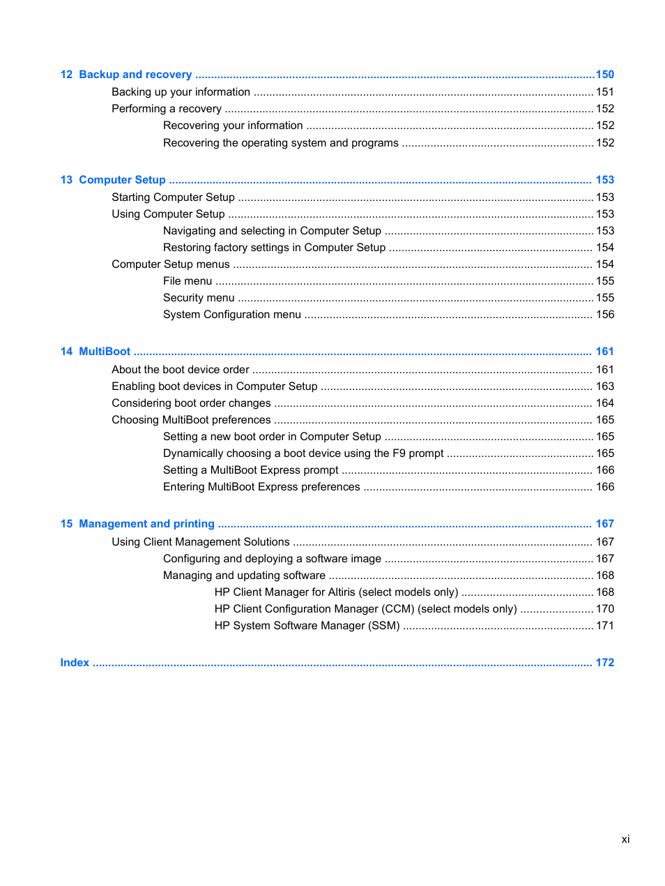 HP ProBook 4320s Notebook-PC User Manual | Page 11 / 190